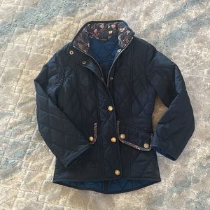 Barbour padded diamond quilted hooded jacket girls Size XS